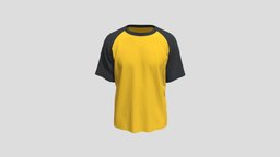 Raglan T-Shirt tshirt, cloth, shirt, fashion, top, clothes, costume, t-shirt, garment, apparel, clo3d, marvelousdesigner, menswear, streetwear, attire, raglan, outerwear, clothing, casualwear, clo, zprj, loungewear