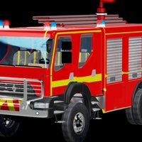 renault fire-truck truck, camion, firefly, semi, renault, fire, firetruck, firefighter, pompier, algeria, adjou, sidali, blender, cycles