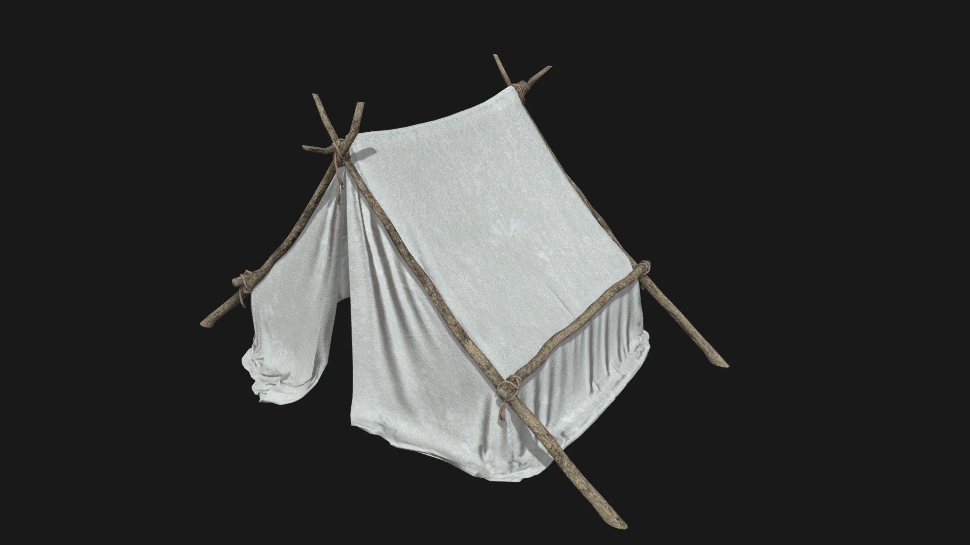 Forest Tent 

Self-made campint tent asset for games situable to use in forest tree sticks tied up to each other by the rope

clean triangulated topology normal maps are baked from hi poly if you want to edit the topology easily without triangles you can just open the Tent_Editing.blend file No plug-ins needed - Tent - Download Free 3D model by Gajk.Mv 3d model