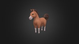 Asset games, studio, textures, materials, rig, fbx, models, unwrapped, incom, maya, cartoon, asset, game, pbr, horse, model, animal, 3dmodel, rigged
