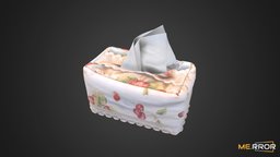 [Game-Ready] White Tissue bathroom, white, 3d-scan, paper, toilet, tissue, scanned, 3d, flowery, flower-pattern, deocration, scanned-object, 3d-scanned-object, white-tissue, white-paper, white-towl, white-decoration