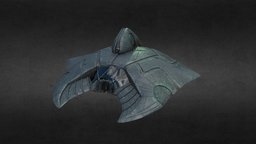 Independence Day Alien Attacker 1996, id4, independenceday, substancepainter, substance, spaceship, noai