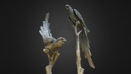 Parrots Statue bird, parrot, statue, realitycapture, photogrammetry, scan, 3dscan, sculpture