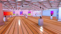 Art Gallery virtual, studio, area, reality, augmented, display, vr, ar, showcase, gallery, arena, nft, substancepainter, substance, art, sculpture, environment