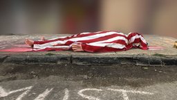 STOP KILLING EACH OTHER, HUNT RODRIGUEZ us, flag, 3d-scan, urban, brooklyn, newyork, america, nyc, recap360, streetart, photogrammetry, blender, art, scan, 3dscan, usa, war
