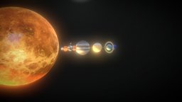 Solar System Paint 3D solarsystem, jupiter, moon, mars, saturn, earth, sun, venus, neptune, mercury, uranus, paint3d, solar-system, 3d