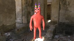 Banban tongue, party, scary, eyes, clay, unrealengine, character, unity, lowpoly, gameasset, horror, gameready, poppyplaytime, banban, gartenofbanban, gartenofbanban2