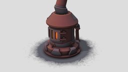 Stylized Furnace fireplace, fire, furnace, stylizedcharacter
