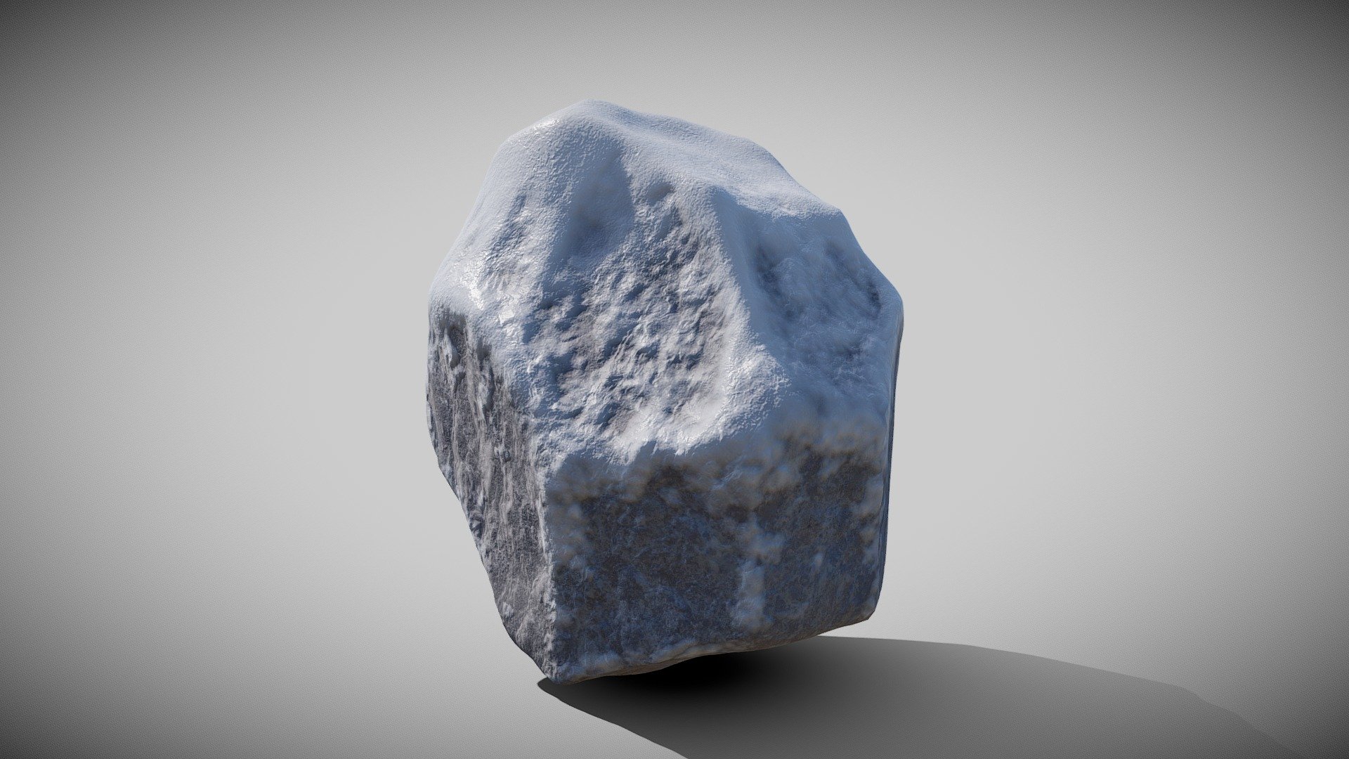 Modeled in Blender and textured in Substance Painter.

This is just more practice  with sculpting organic environment assets and texturing with Substance Painter’s mask generator.

I may decide to put together a snowy environment scene 3d model