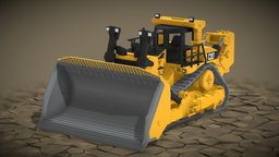 Voxel Caterpillar Bulldozer D11T cube, bulldozer, truck, cat, mining, cubes, caterpillar, vox, sandbox, low-poly, vehicle, voxel, gameasset, voxelart, magicavoxel, gameready