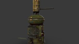 SciFi Satellite props, science, metallic, pbr-texturing, satellite-satelite-space-spaceship, lowpoly, sci-fi, hardsurface, gameasset