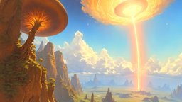 HDRI Alien World Panorama E planet, 360, sphere, vr, virtualreality, extraterrestrial, panorama, equirectangular, hdri, skybox, hdr, panoramic, 360-degree-panorama, scifi, sci-fi, fantasy, hdrp, createdwithai, skysphere