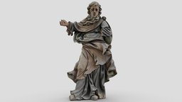 Figure of a Prophet. Unknown sculptor woodworking, museum, ukraine, immersive, lviv, ucf, museumcollection, 3dscan, wood, lvivartgallery, ngo17