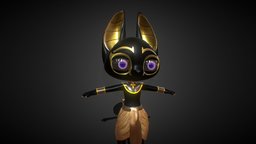 Luxor cat, egypt, furry, luxor, 3d, blender, fantasy, male, black