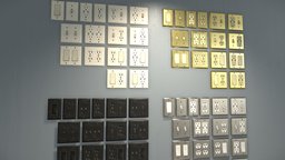Electircal Outlets and Switches switch, outlet, lightswitch, pbr-game-ready, pbr, noai, power_outlet