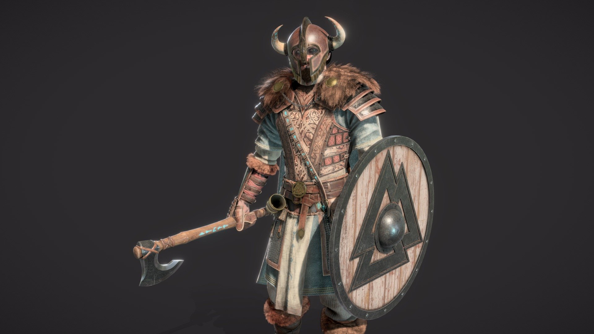 Viking warrior, influences taken from Norse mythology and historical artifacts.
Model is fully rigged and textured.

Artstation



Thanks for viewing - Viking - 3D model by Rob Allen (@roba) 3d model
