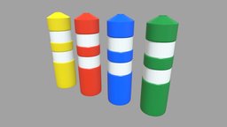 Bollards 01 fence, architect, urban, highway, road, post, architectural, column, equipment, barrier, pivot, metal, props, bollard, boundary, divider, blocker, bollards, street, plastic, construction