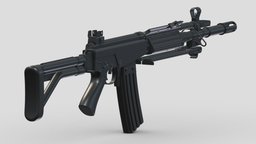 FARA 83 High-poly rifle, grenade, assault, high, soldier, revolver, army, handgun, carbine, generic, semi, long, submachine, defense, equipment, firearm, vr, bullpup, ar, firearms, automatic, machine, battle, pistol, sniper, launcher, personal, semi-automatic, weapon, asset, game, 3d, low, poly, military, shotgun, gun, gear, war, "light", "multiple-barrel"