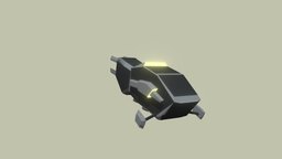 Drone Cyber Hover Bike Low-Poly drone, cyberpunk, dronebike, nopilot