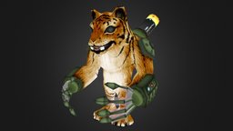 Poor Kitty tiger, staffpicks, character, game, art, model