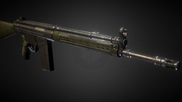 H&K G3A3 rifle, g3, g3a3, staffpicks, weapon, game, art, military